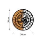 Wallity Reloj de Pared Decorativo de Madera Nogal y Negro